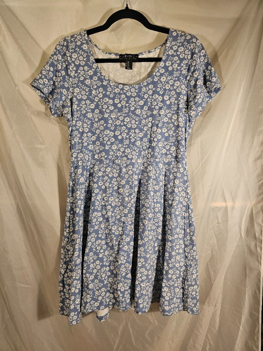 Super cute Forever 21 Plus blue dress. Size 0X (14W-16W)